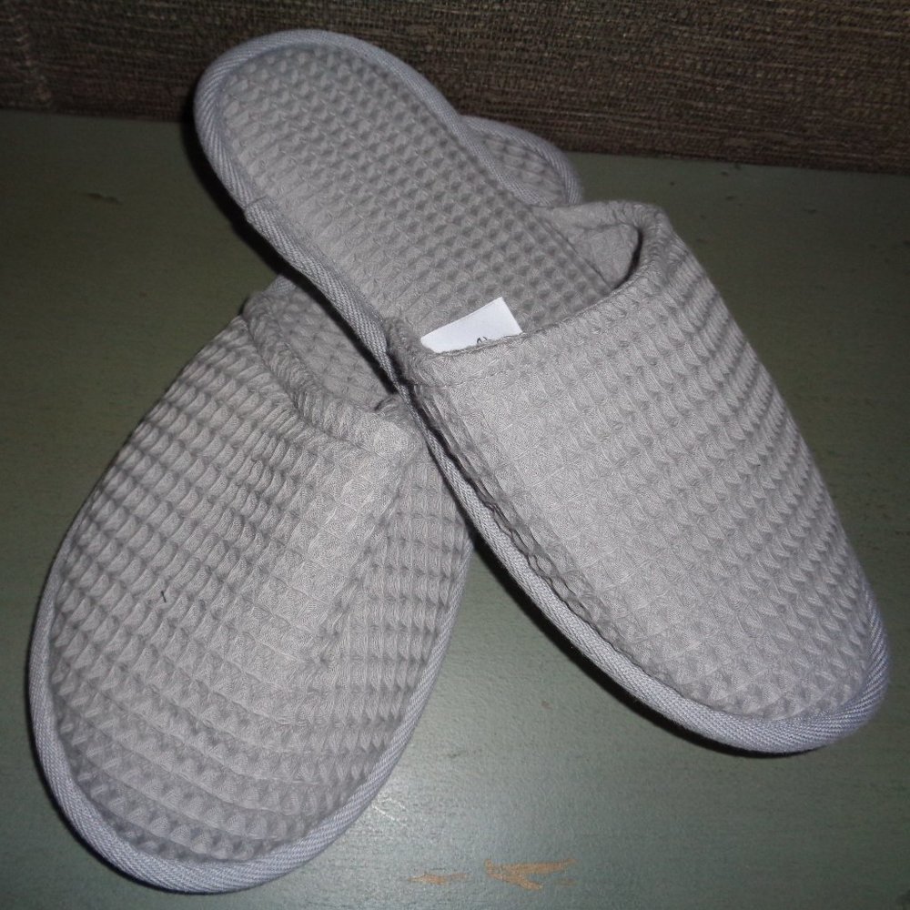 Quince Men's Organic Turkish Waffle Slippers SZ M (9-10) NWOT